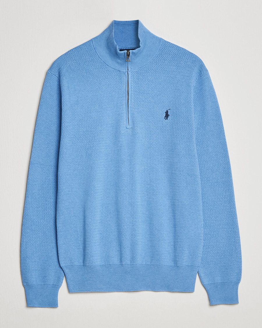 Herren | Pullover | Polo Ralph Lauren | Textured Half Zip Soft Royal Heather