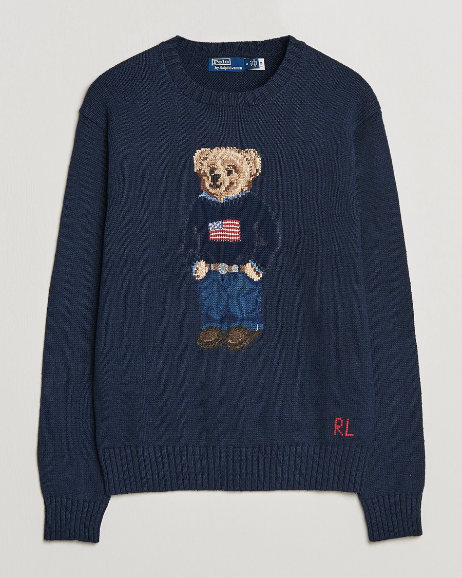 Herren | Pullover | Polo Ralph Lauren | Flag Bear Knitted Sweater Navy