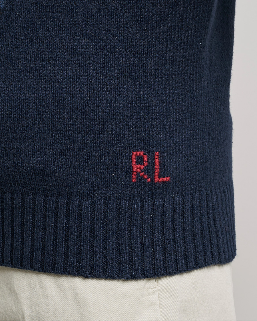 Herren | Pullover | Polo Ralph Lauren | Flag Bear Knitted Sweater Navy
