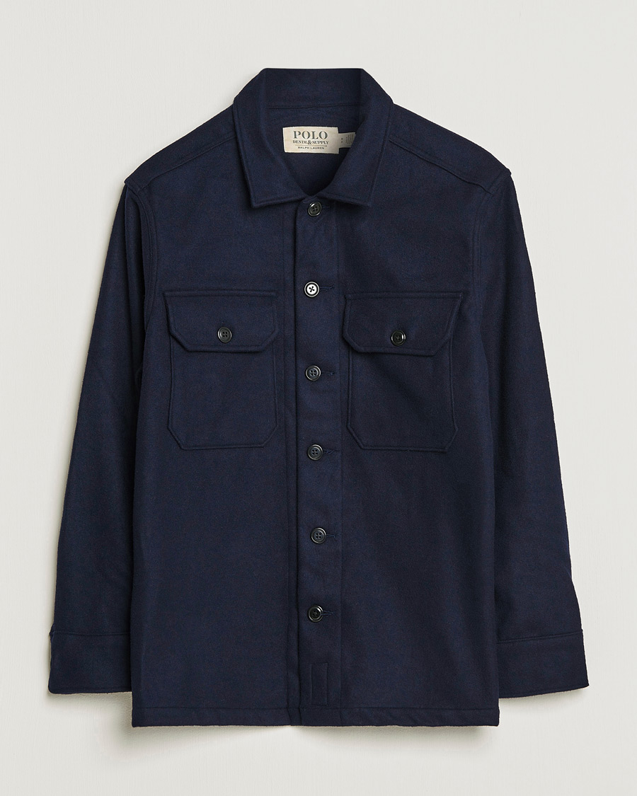 Herren | Hemden | Polo Ralph Lauren | Wool/Nylon Pocket Overshirt Collection Navy