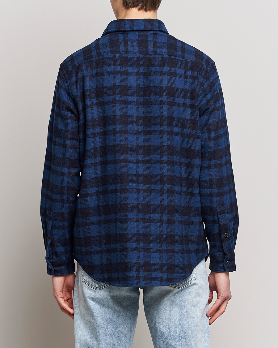 Herren | Hemden | Polo Ralph Lauren | Wool Blend Checked Overshirt Blue/Navy