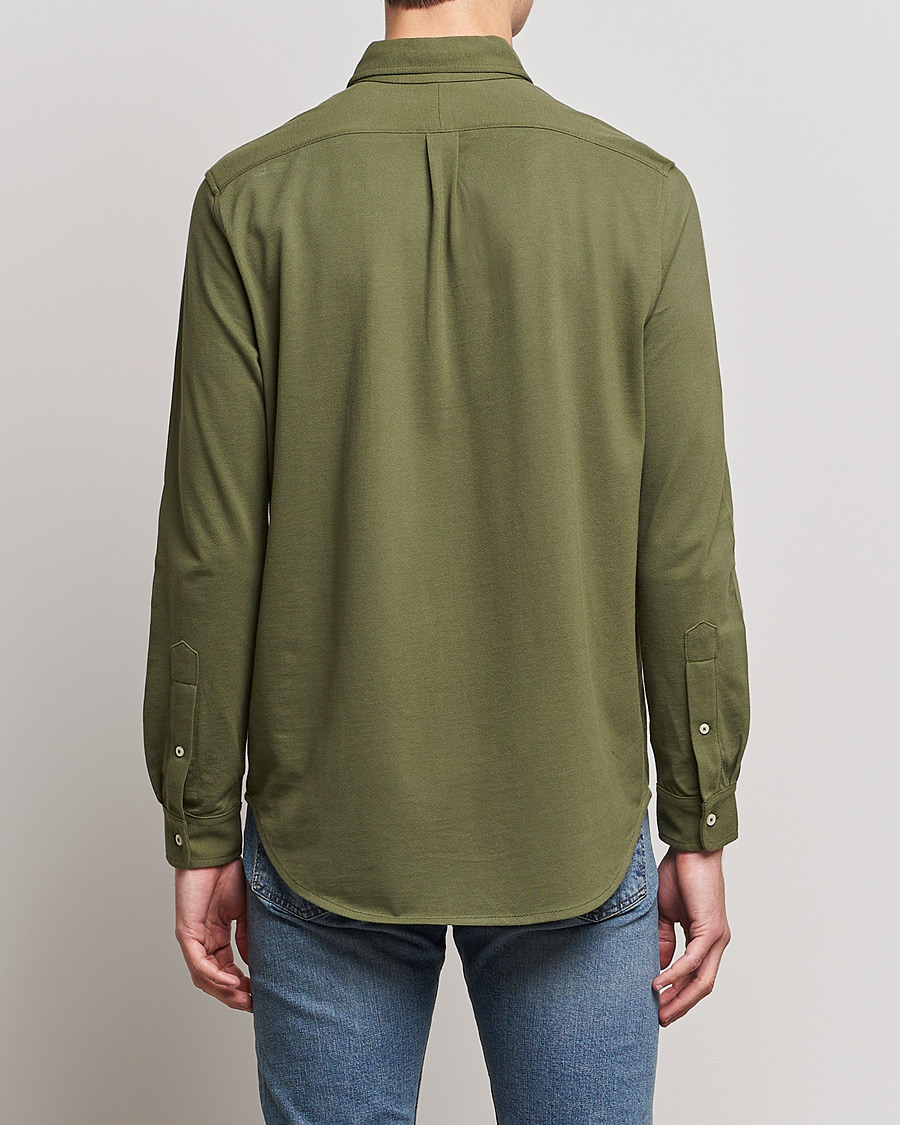 Herren | Hemden | Polo Ralph Lauren | Slim Fit Featherweight Mesh Shirt Dark Sage