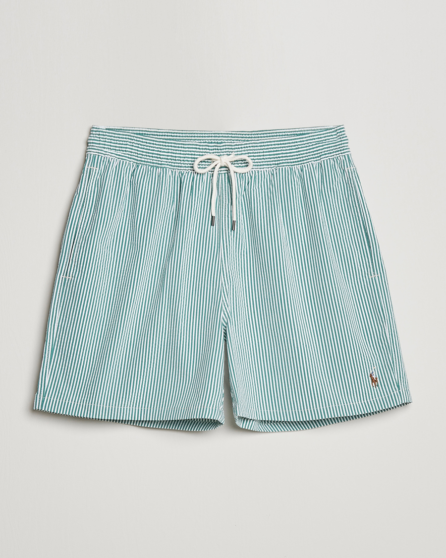 Herren | Badehosen | Polo Ralph Lauren | Recycled Traveler Seersucker Swimshorts Green