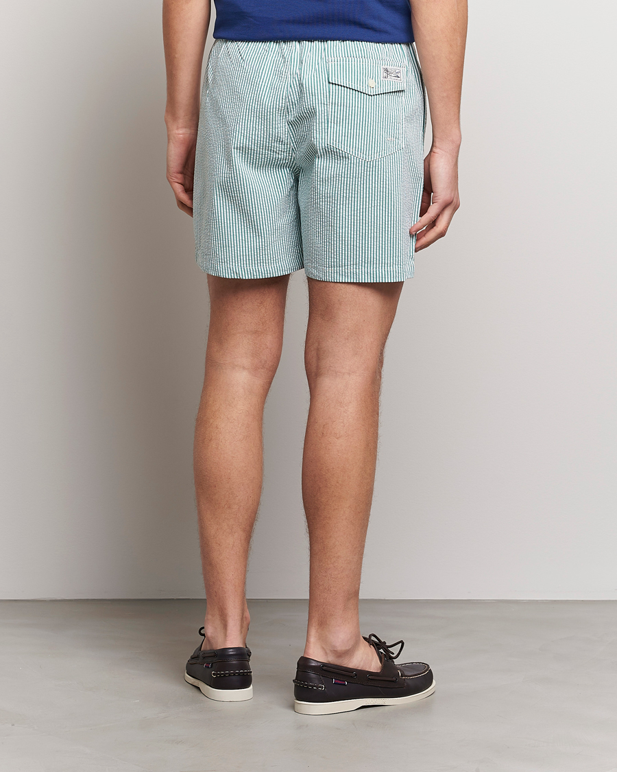 Herren | Badehosen | Polo Ralph Lauren | Recycled Traveler Seersucker Swimshorts Green