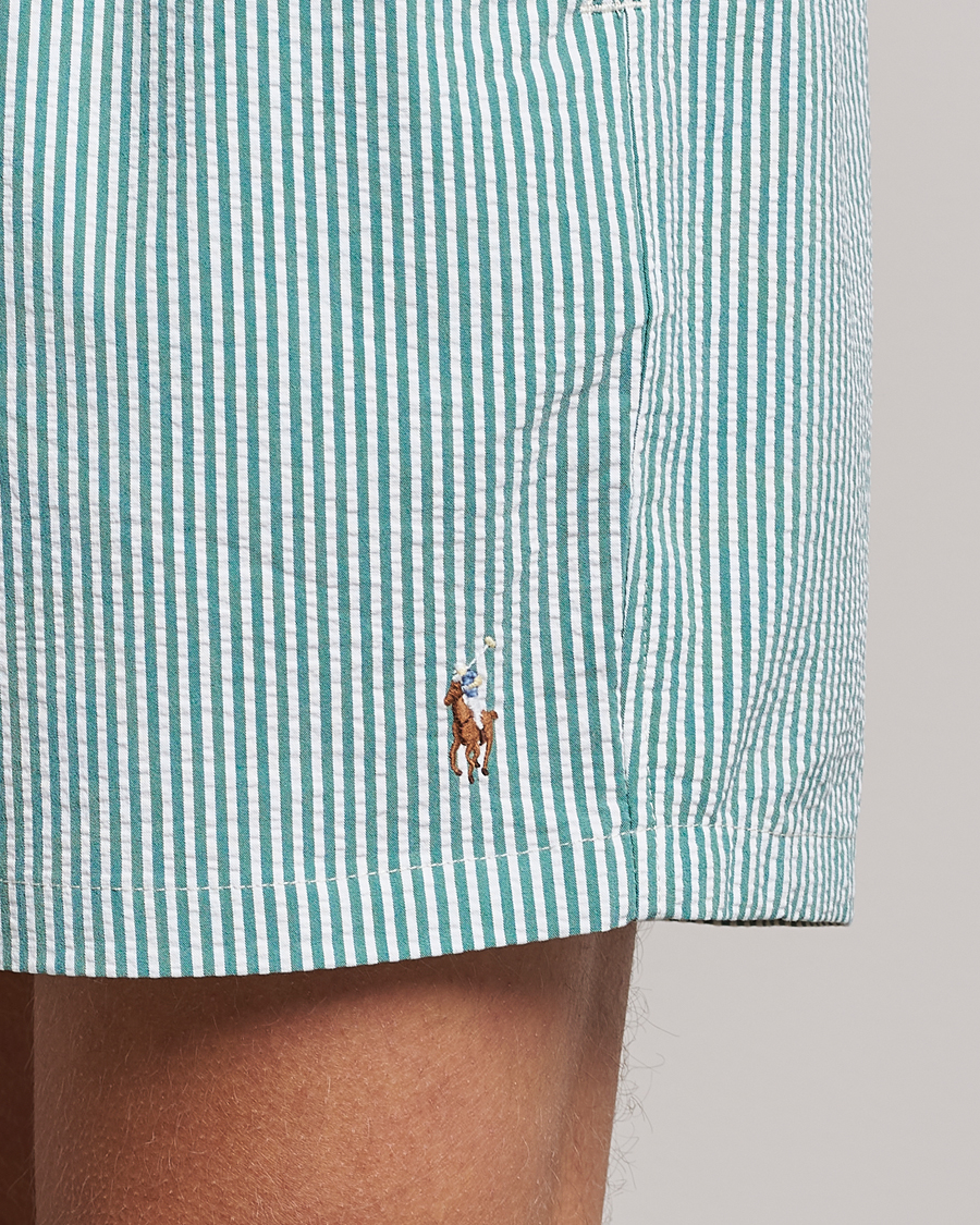 Herren | Badehosen | Polo Ralph Lauren | Recycled Traveler Seersucker Swimshorts Green