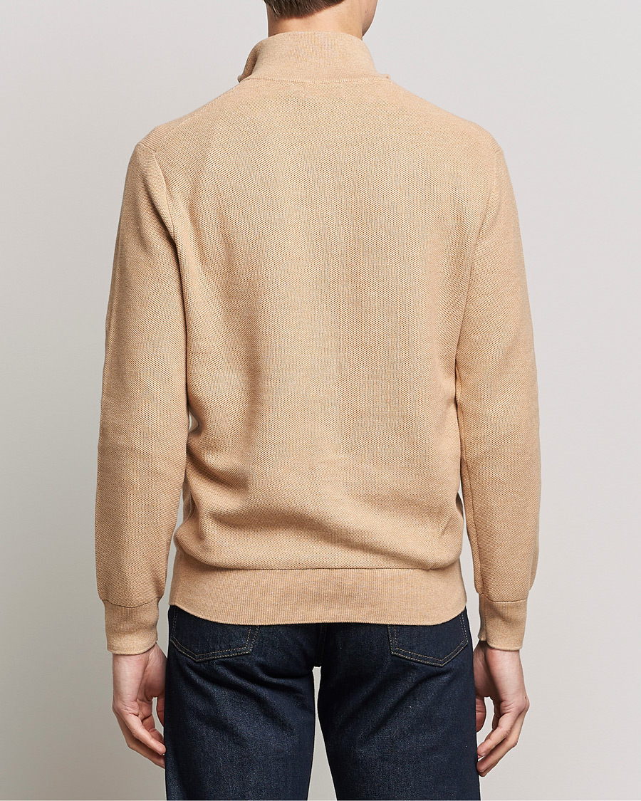 Herren | Pullover | Polo Ralph Lauren | Cotton Half Zip Camel Melange