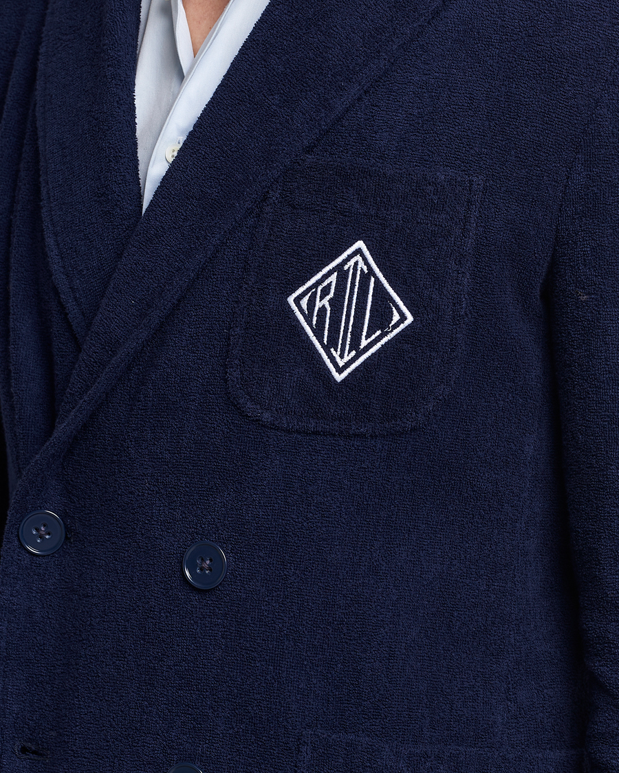 Herren | Sakkos | Ralph Lauren Purple Label | Knitted Terry Cloth Blazer Navy