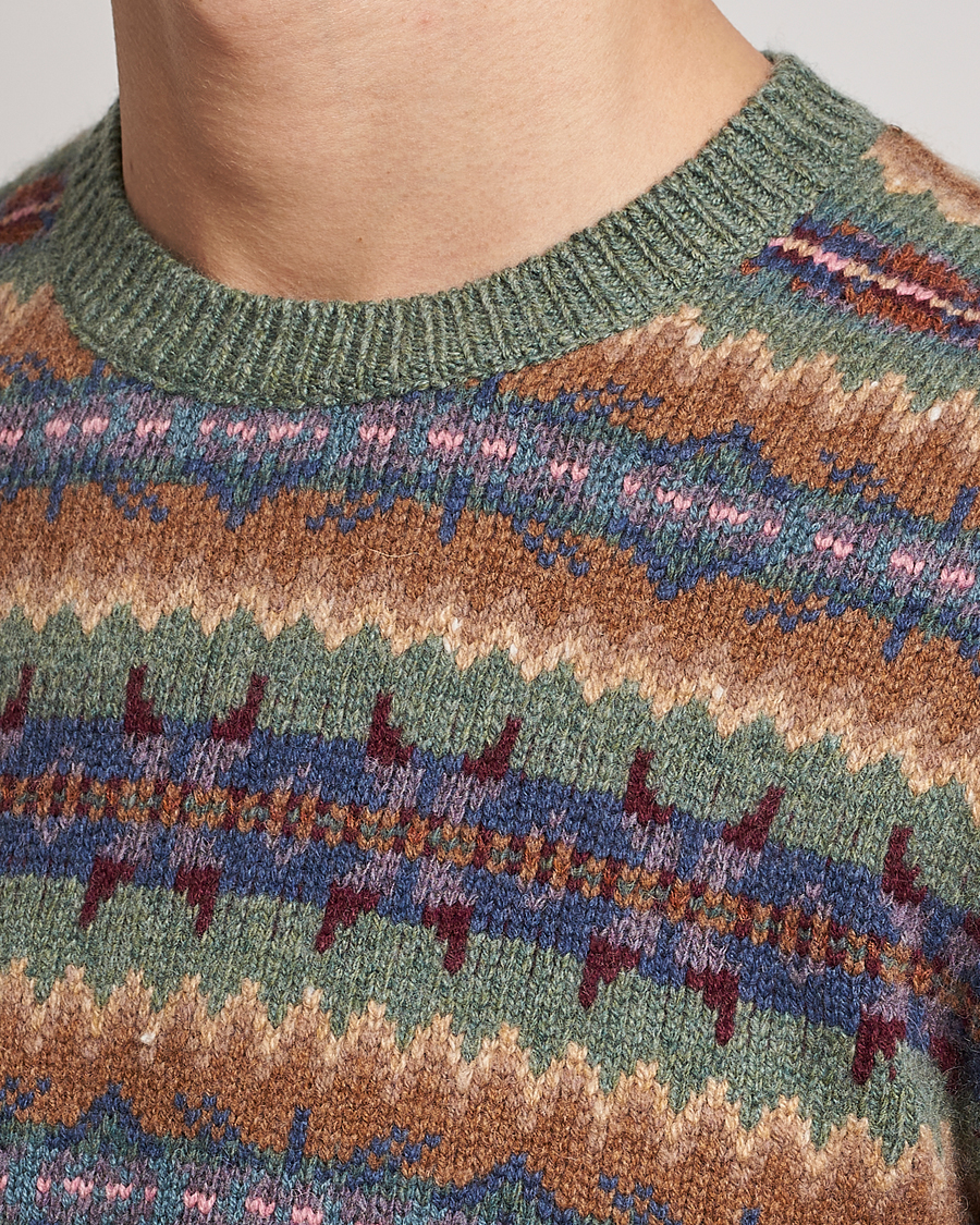Herren | Pullover | Ralph Lauren Purple Label | Fairisle Jacquard Sweater Tan Multi