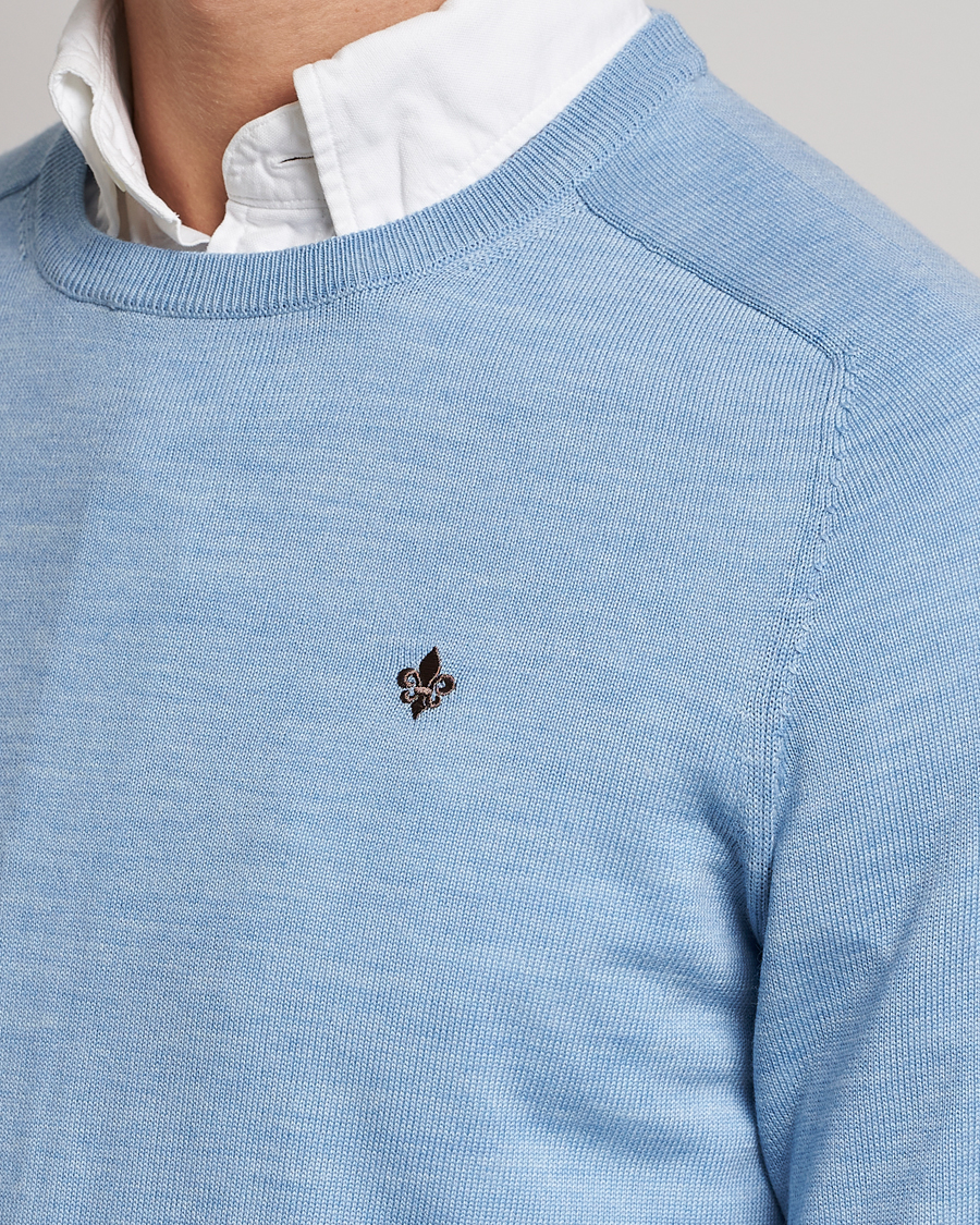 Herren | Pullover | Morris | Merino Crew Neck Pullover Light Blue