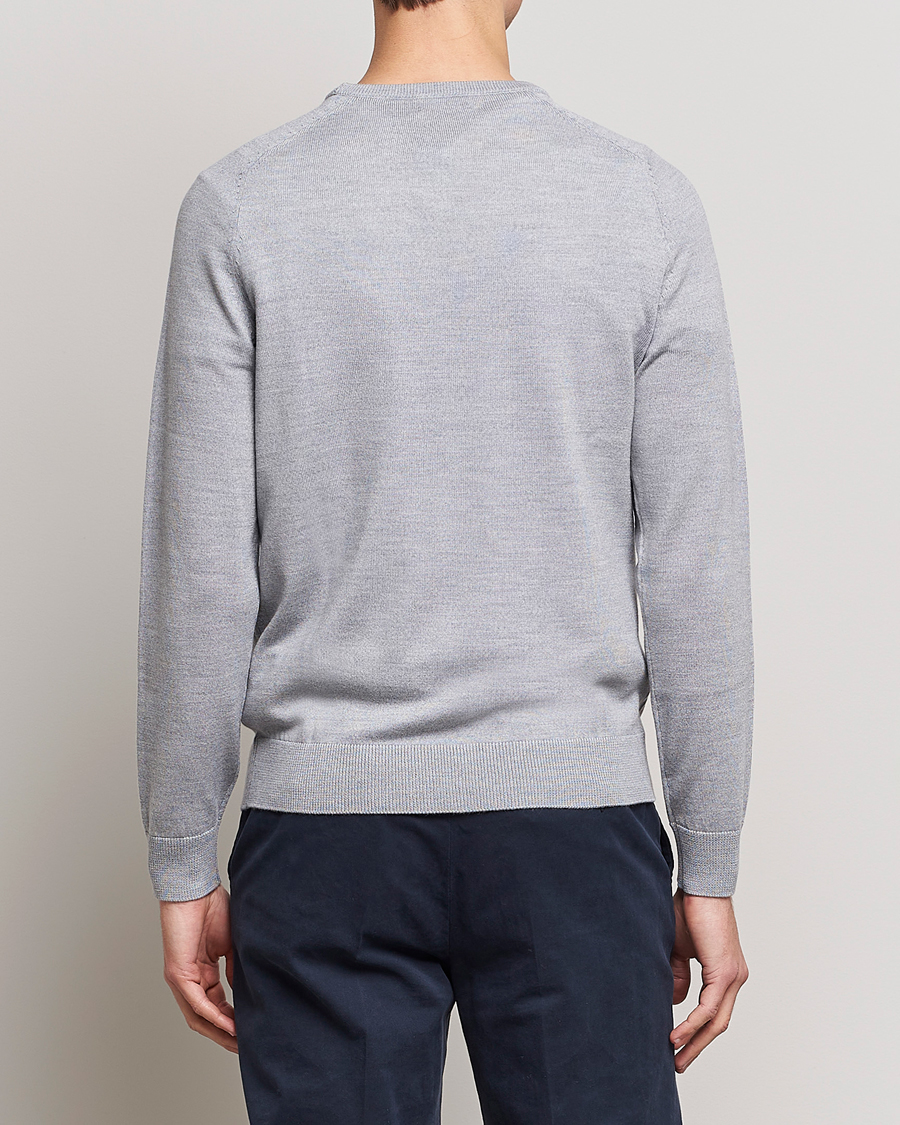 Herren | Pullover | Morris | Merino Crew Neck Pullover Grey