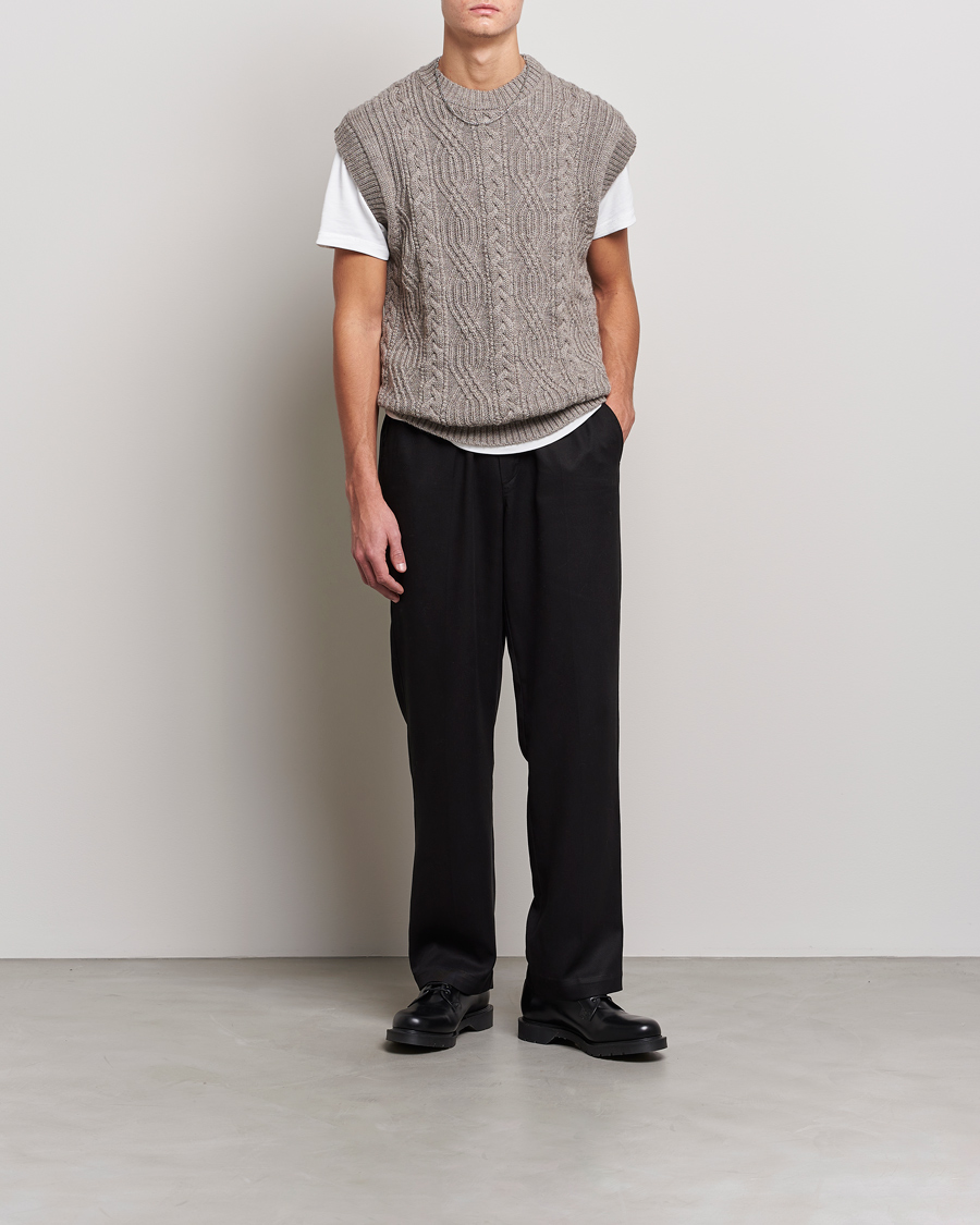 Herren | Pullover | NN07 | Cable Structured Knitted Vest Nature Melange