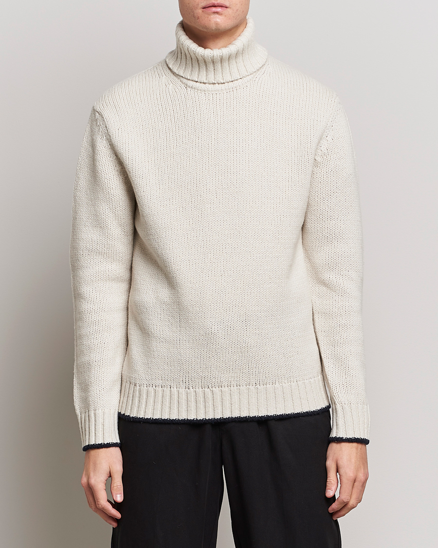 Herren | Pullover | NN07 | Bert Knitted Rollneck Ecru