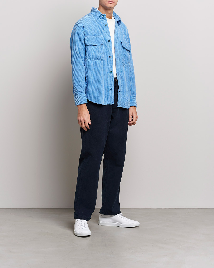 Herren | Hemden | NN07 | Folmer Corduroy Shirt Cobalt Blue
