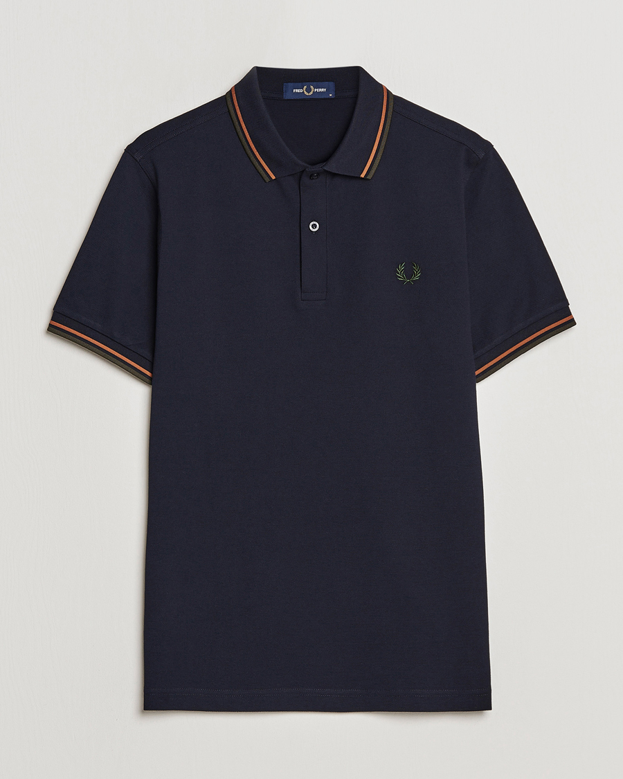 Herren | Poloshirts | Fred Perry | Twin Tipped Polo Shirt Navy Night Green
