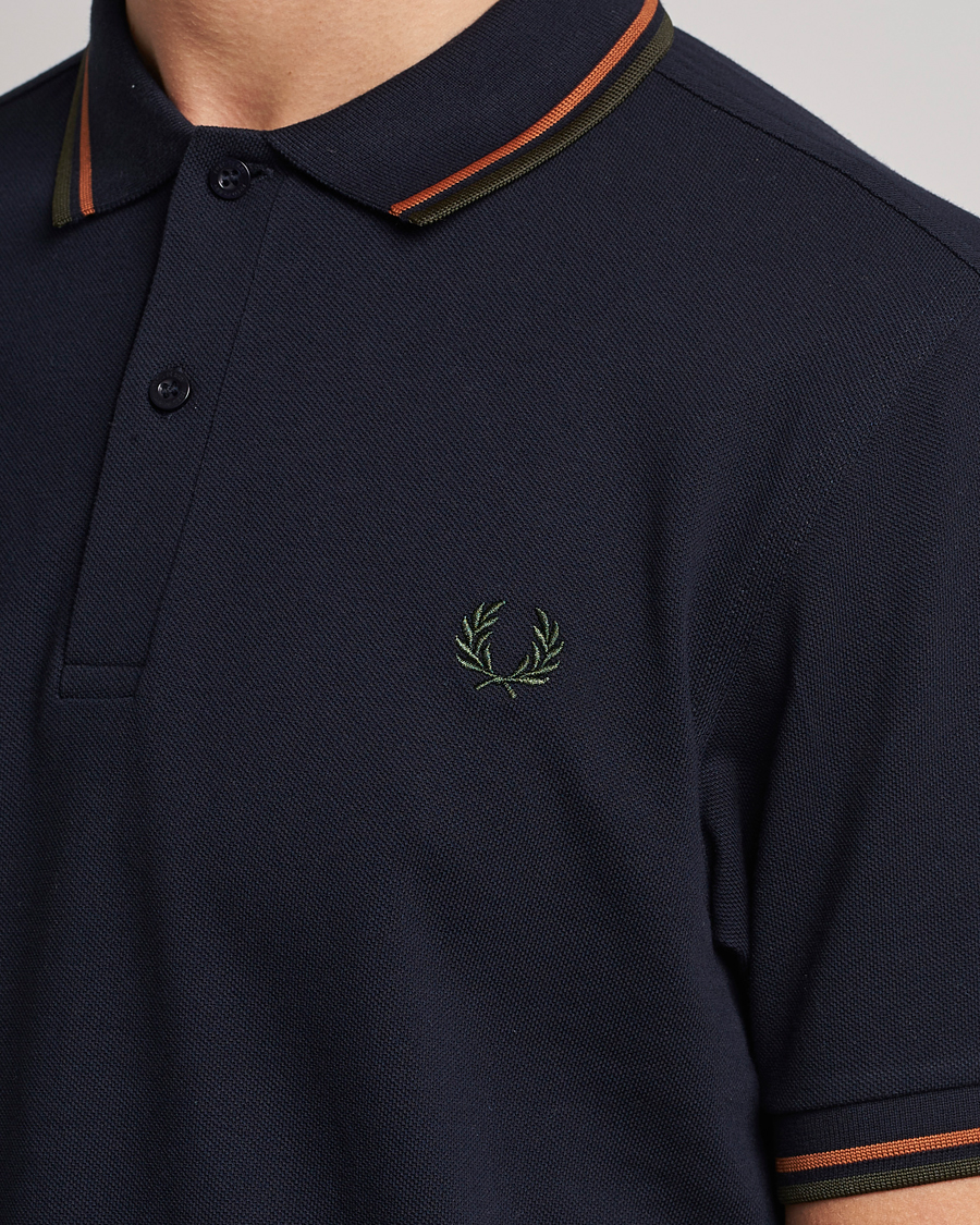 Herren | Poloshirts | Fred Perry | Twin Tipped Polo Shirt Navy Night Green
