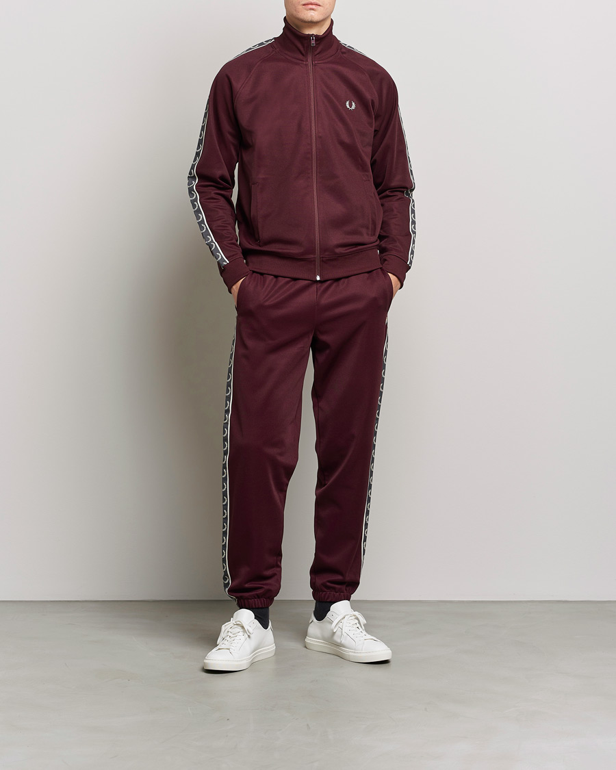 Herren | Pullover | Fred Perry | Taped Track Jacket Oxblood