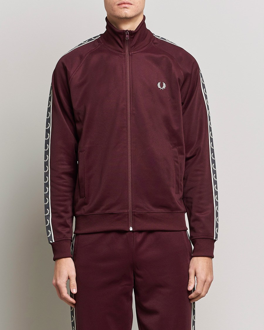 Herren | Pullover | Fred Perry | Taped Track Jacket Oxblood