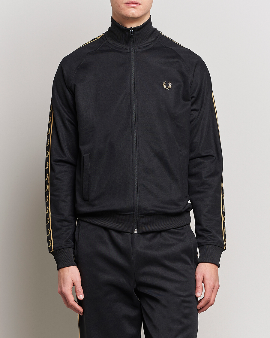 Herren | Pullover | Fred Perry | Taped Track Jacket Black