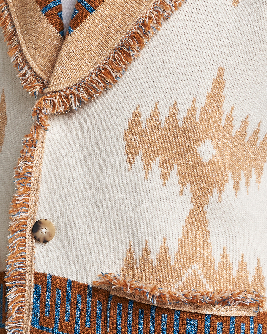 Herren | Pullover | Alanui | Icon Cashmere Jacquard Cardigan Chalk