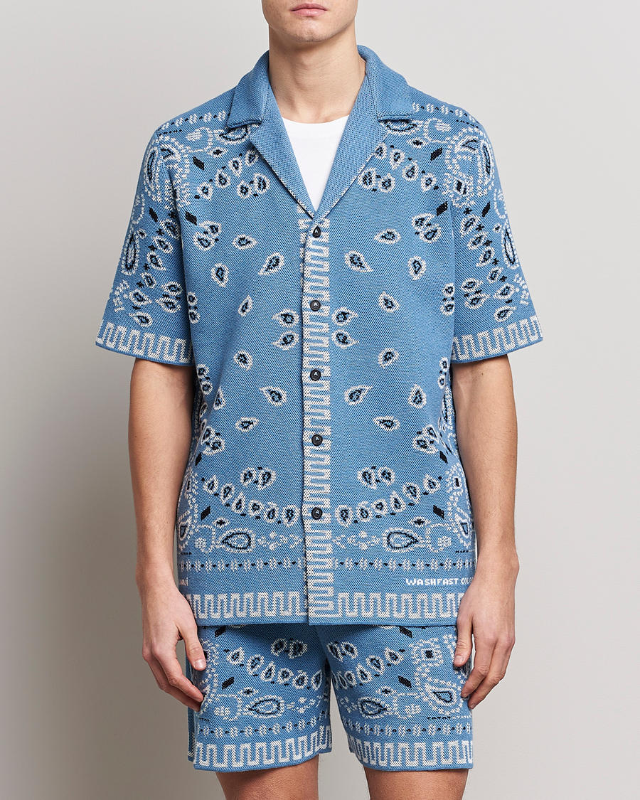 Herren | Hemden | Alanui | Bandana Print Camp Shirt Light Blue