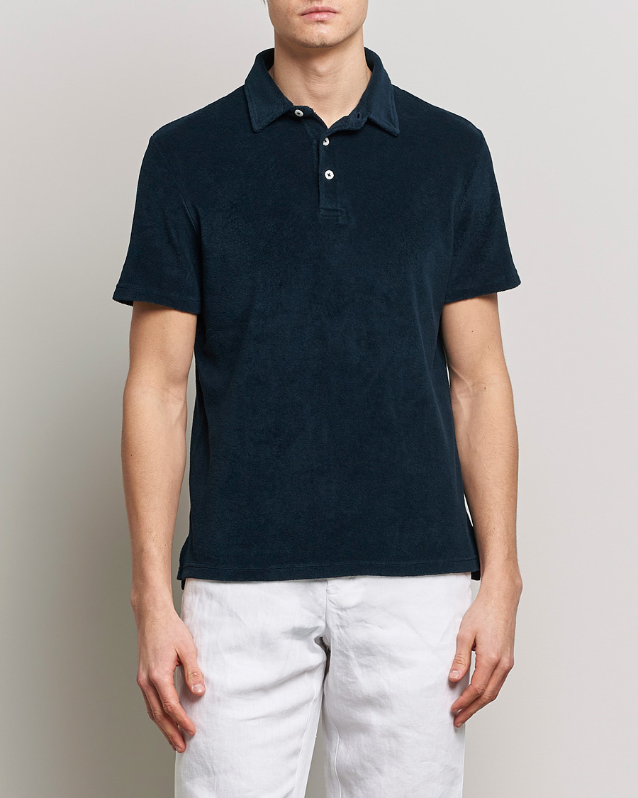Herren | Poloshirts | Altea | Short Sleeve Terry Polo Navy