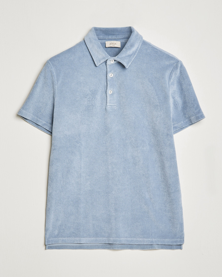 Herren | Poloshirts | Altea | Short Sleeve Terry Polo Dusty Blue