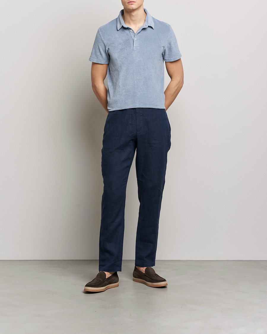 Herren | Poloshirts | Altea | Short Sleeve Terry Polo Dusty Blue