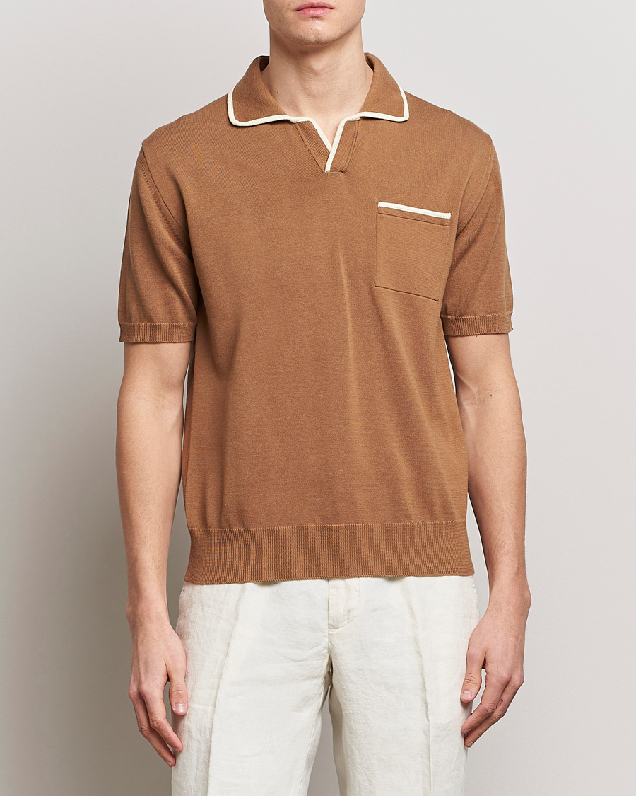 Herren | Poloshirts | Altea | Short Sleeve Riviera Polo Tobacco