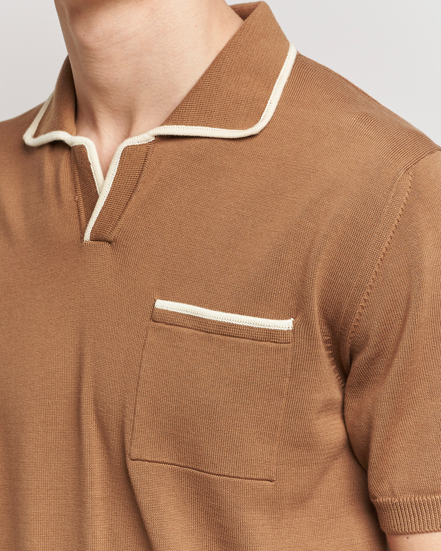 Herren | Poloshirts | Altea | Short Sleeve Riviera Polo Tobacco