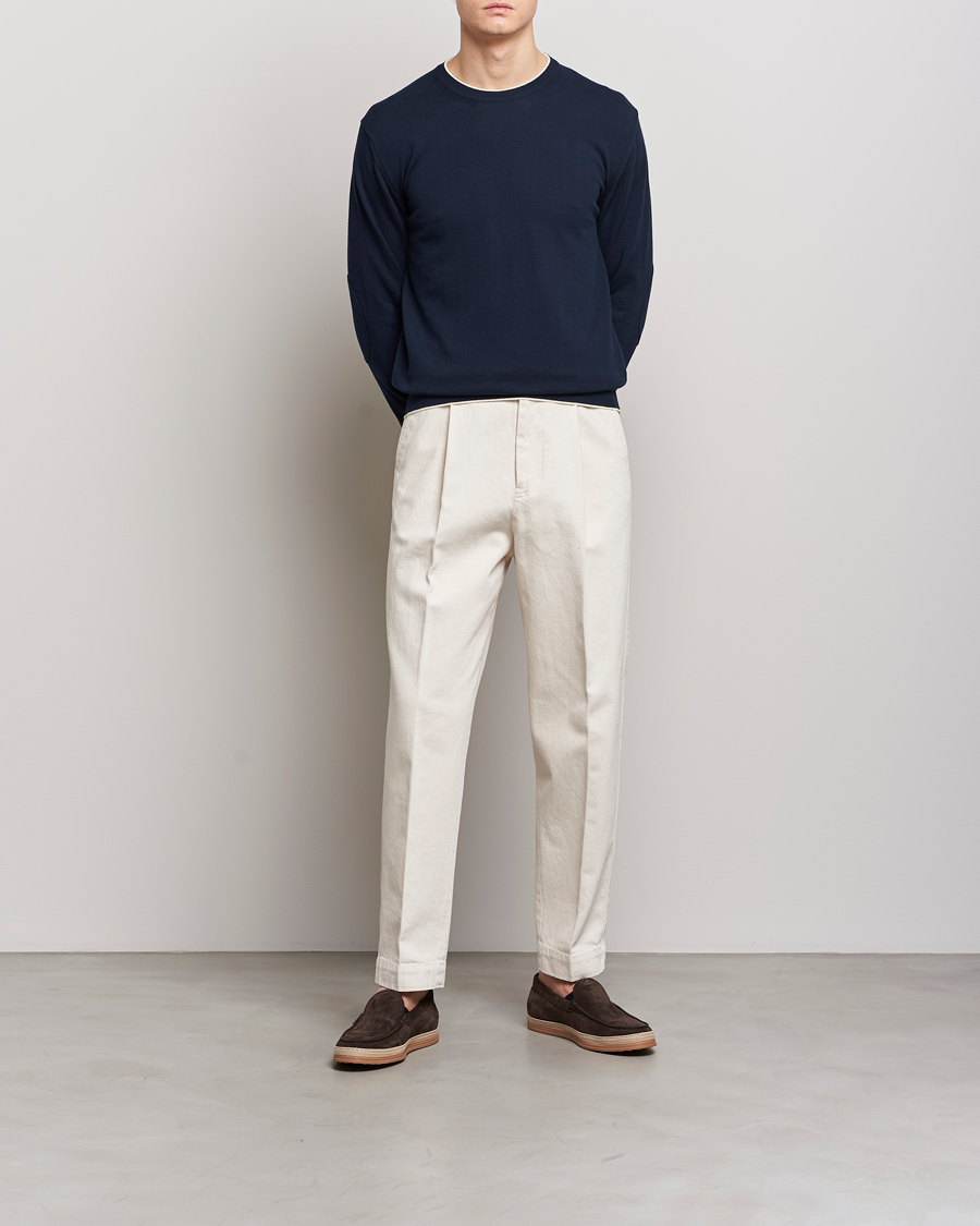 Herren | Pullover | Altea | Soft Cotton Pullover Navy