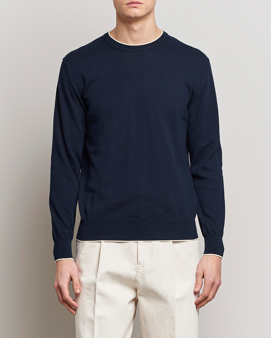 Herren | Pullover | Altea | Soft Cotton Pullover Navy