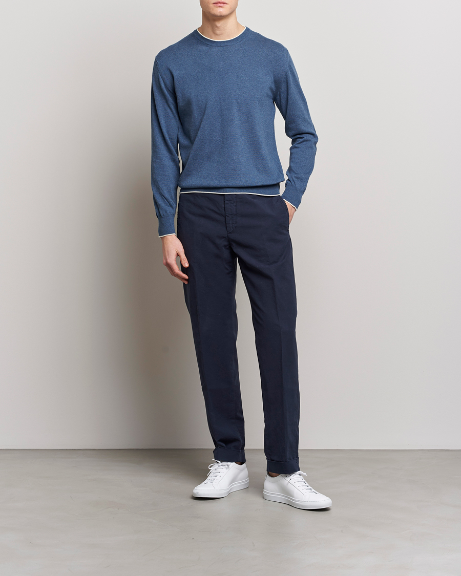 Herren | Pullover | Altea | Soft Cotton Pullover Blue