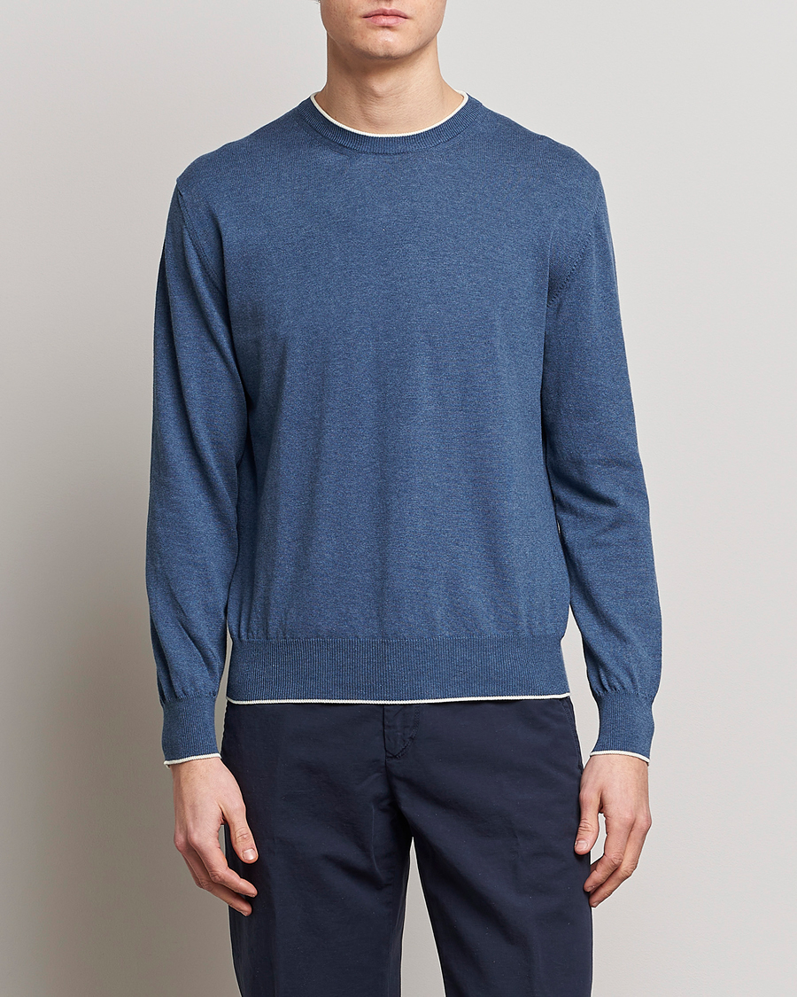 Herren | Pullover | Altea | Soft Cotton Pullover Blue