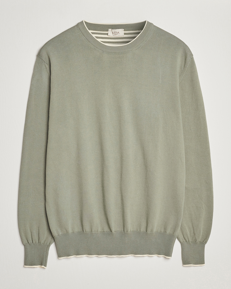 Herren | Pullover | Altea | Soft Cotton Pullover Sage