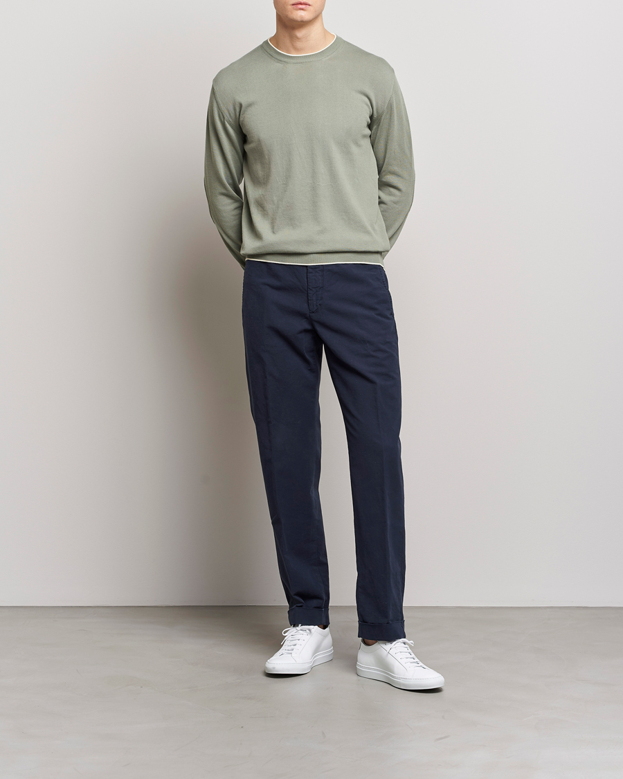 Herren | Pullover | Altea | Soft Cotton Pullover Sage