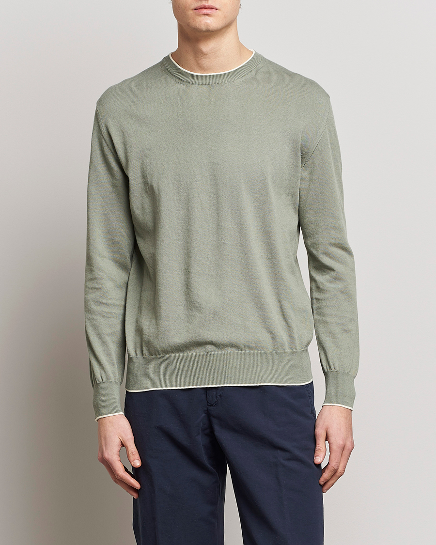Herren | Pullover | Altea | Soft Cotton Pullover Sage