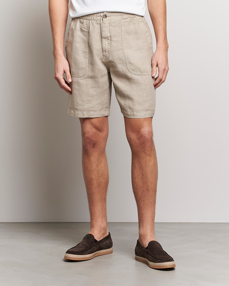 Herren | Shorts | Altea | Linen Shorts Beige