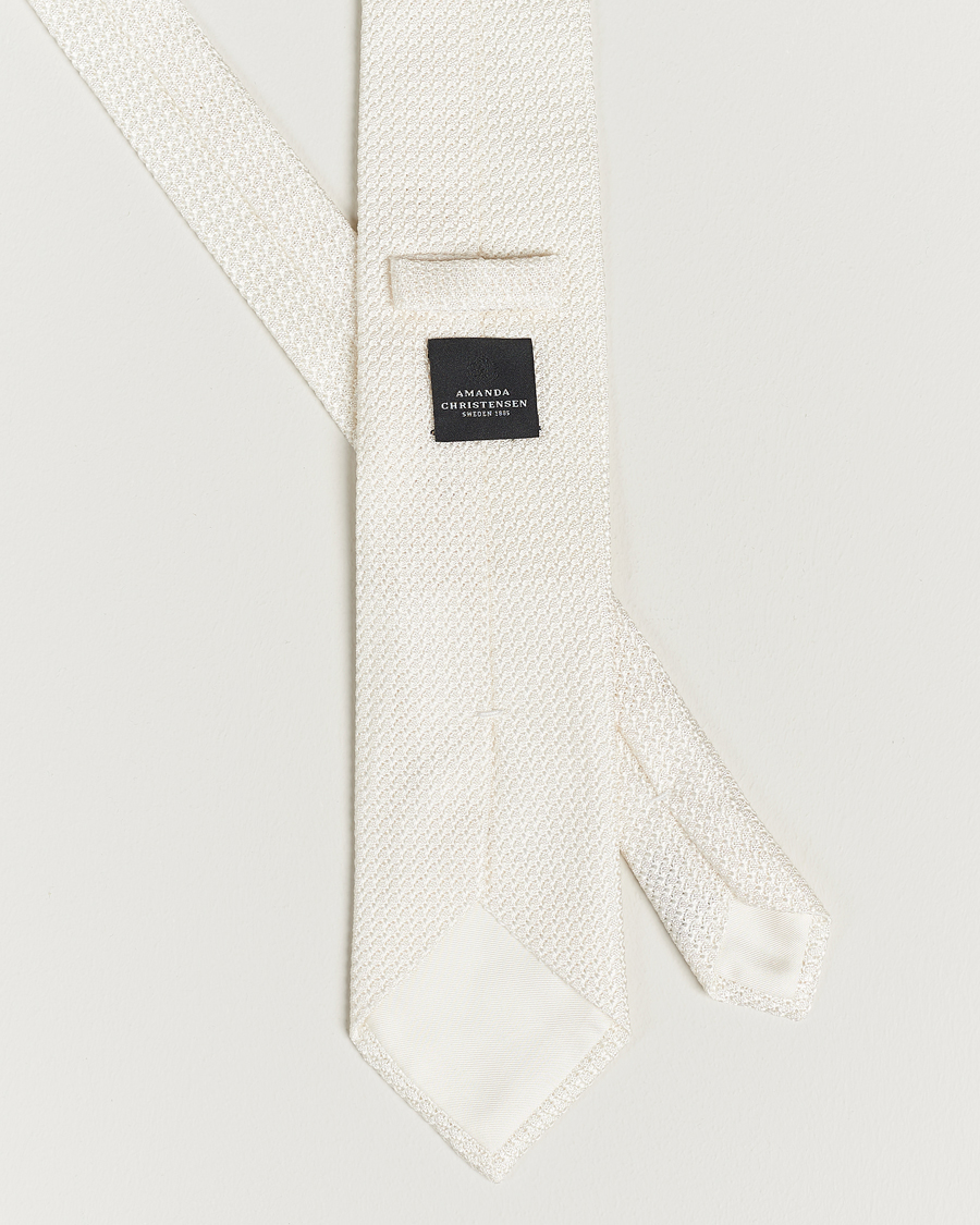 Herren | Bald auf Lager | Amanda Christensen | Silk Grenadine 8 cm Tie White
