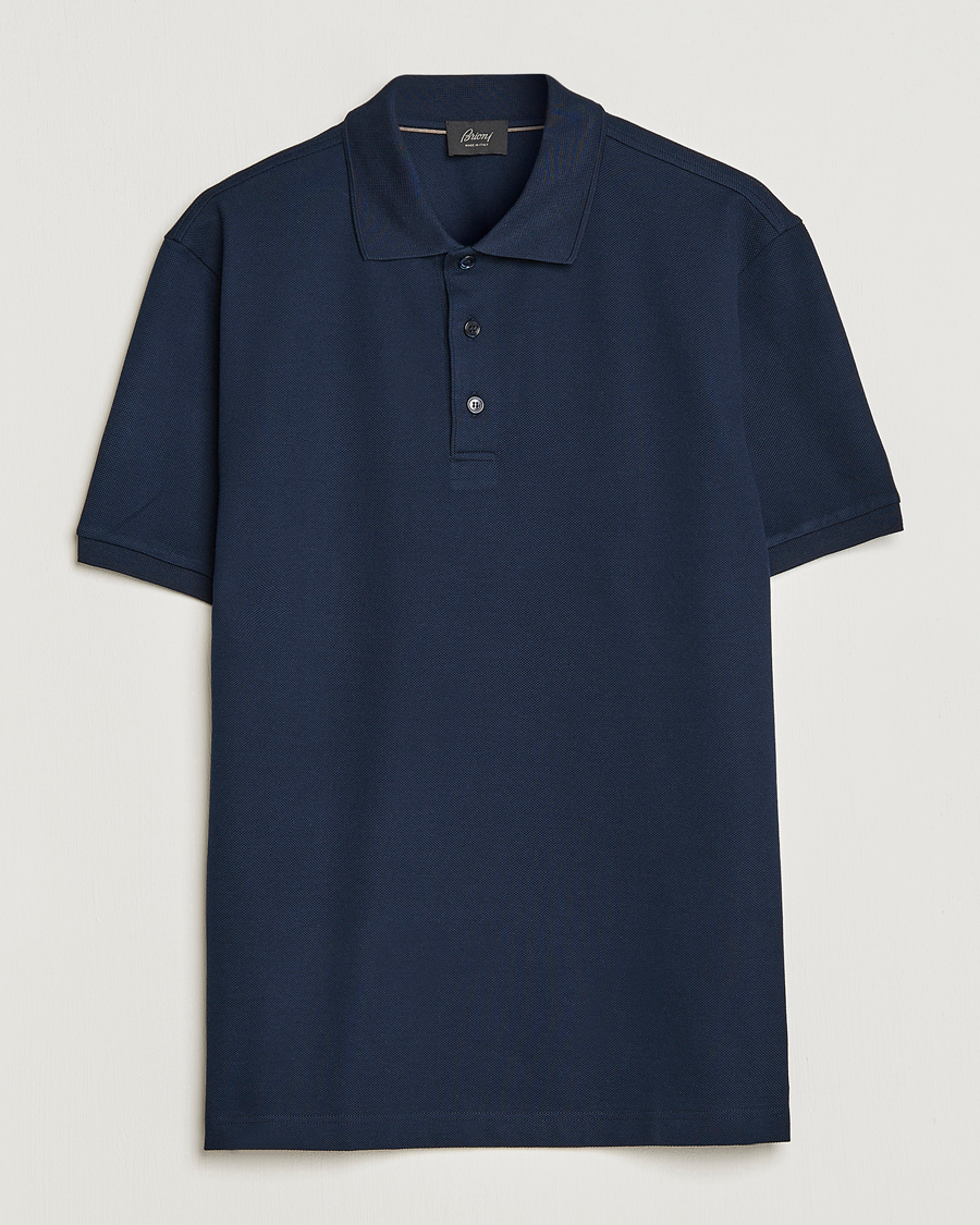 Herren | Poloshirts | Brioni | Mercerized Cotton Piquet Navy