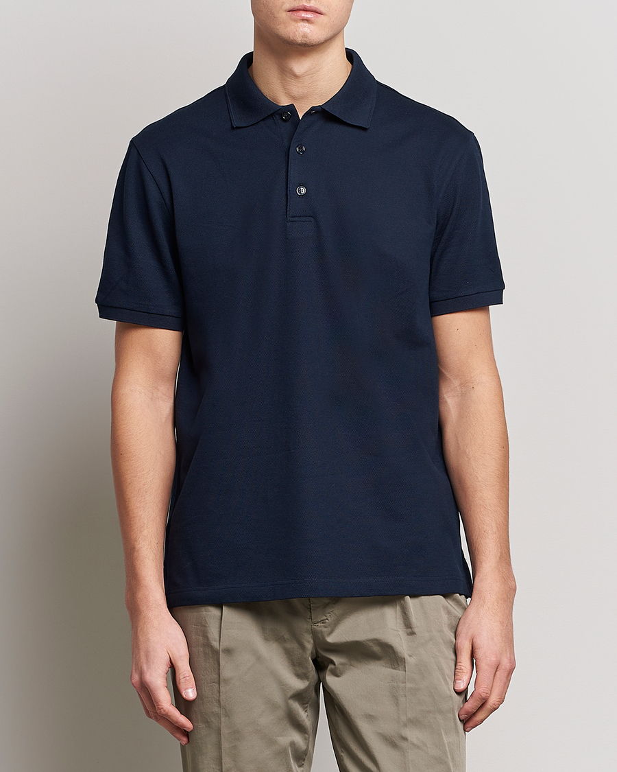 Herren | Poloshirts | Brioni | Mercerized Cotton Piquet Navy