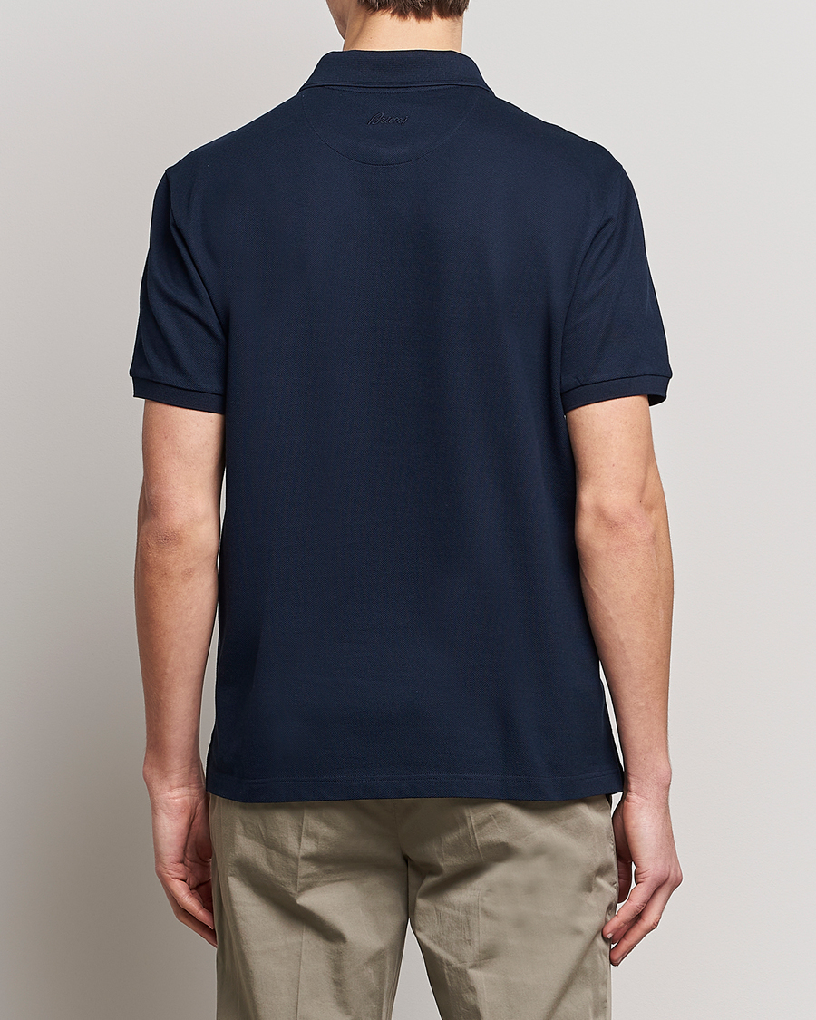 Herren | Poloshirts | Brioni | Mercerized Cotton Piquet Navy