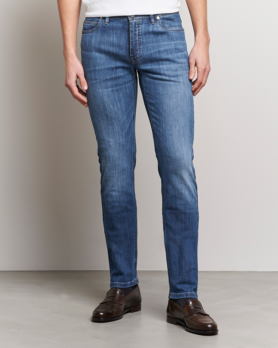 Herren | Jeans | Brioni | Slim Fit Denim Pants Blue Wash