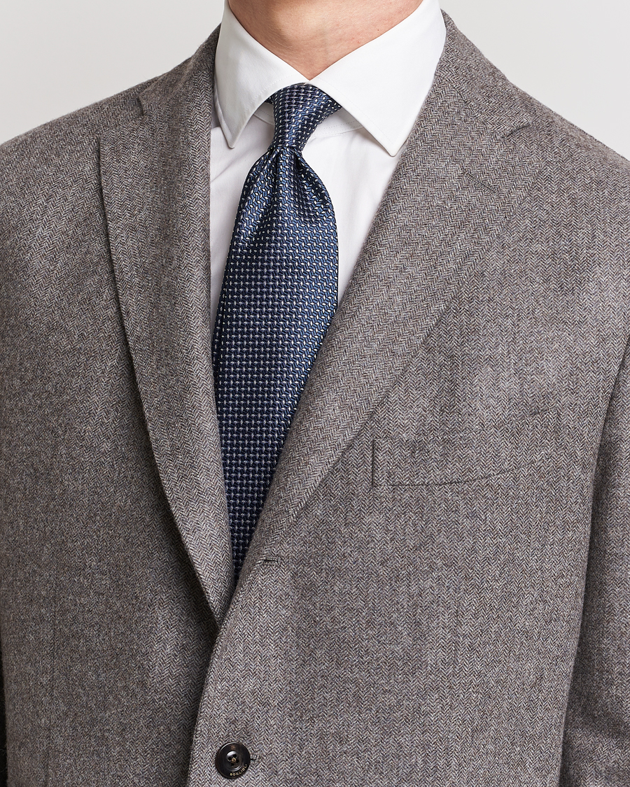 Herren | Brioni Microstructure Silk Tie Navy | Brioni | Microstructure Silk Tie Navy