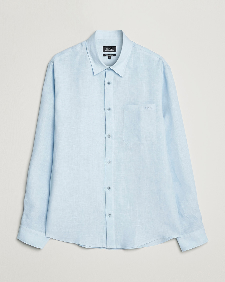 Herren | Hemden | A.P.C. | Cassel Linen Shirt Light Blue