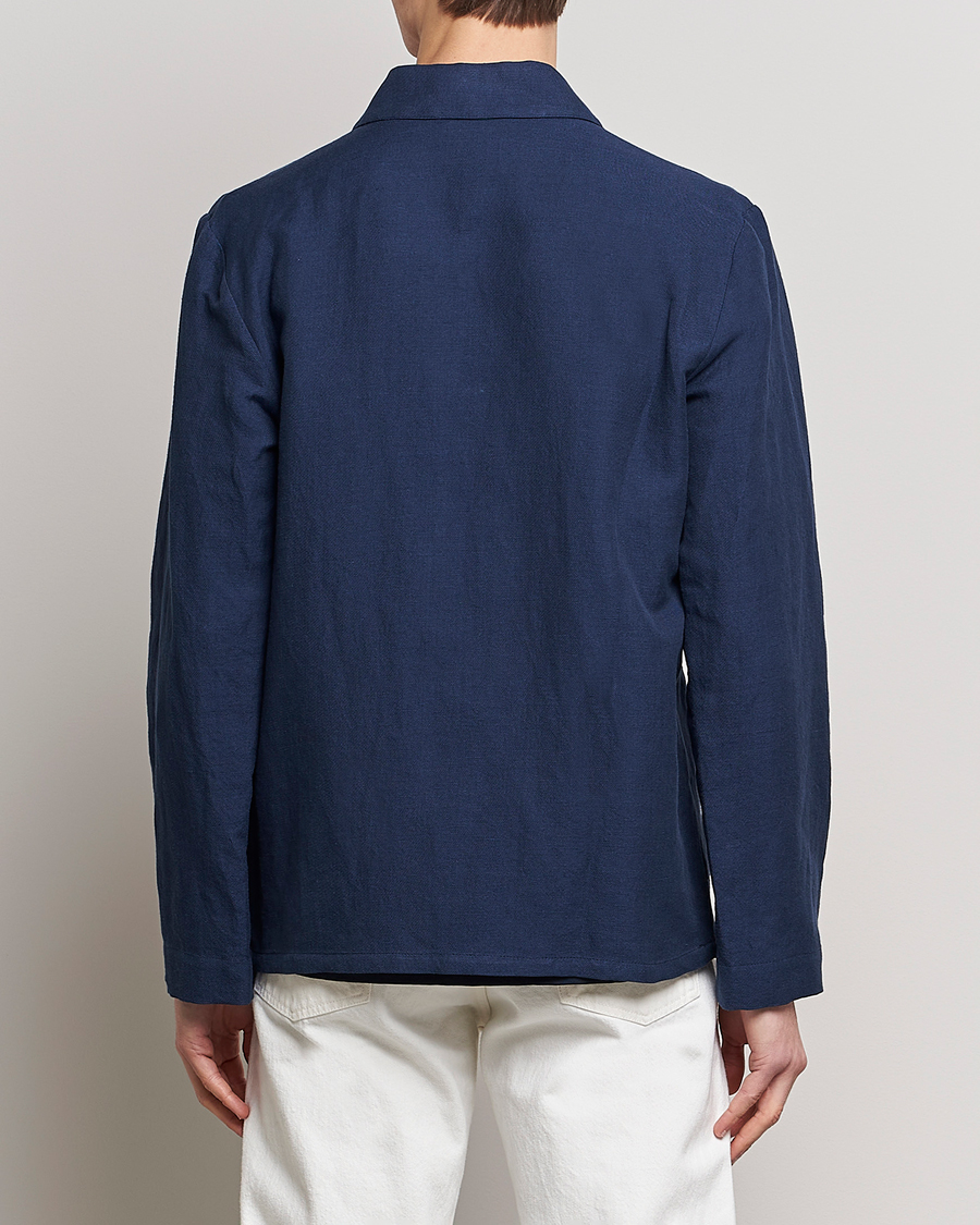 Herren | Jacken | A.P.C. | Kerlouan Linen Chore Jacket Navy