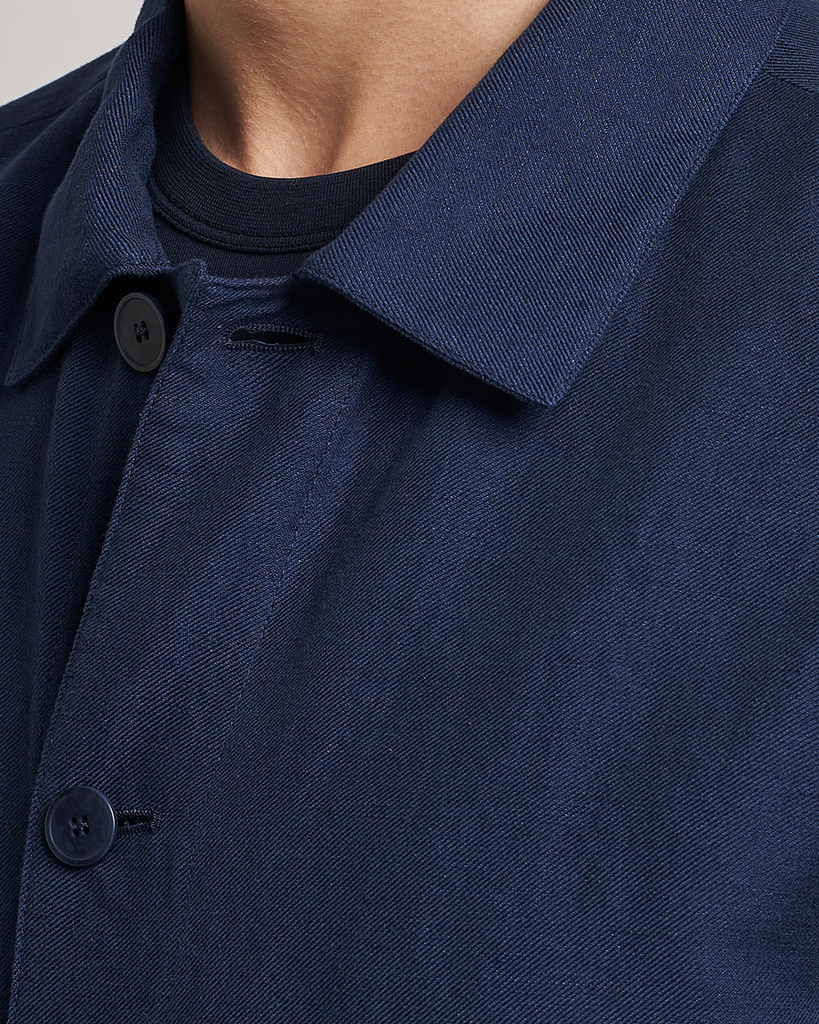 Herren | Jacken | A.P.C. | Kerlouan Linen Chore Jacket Navy