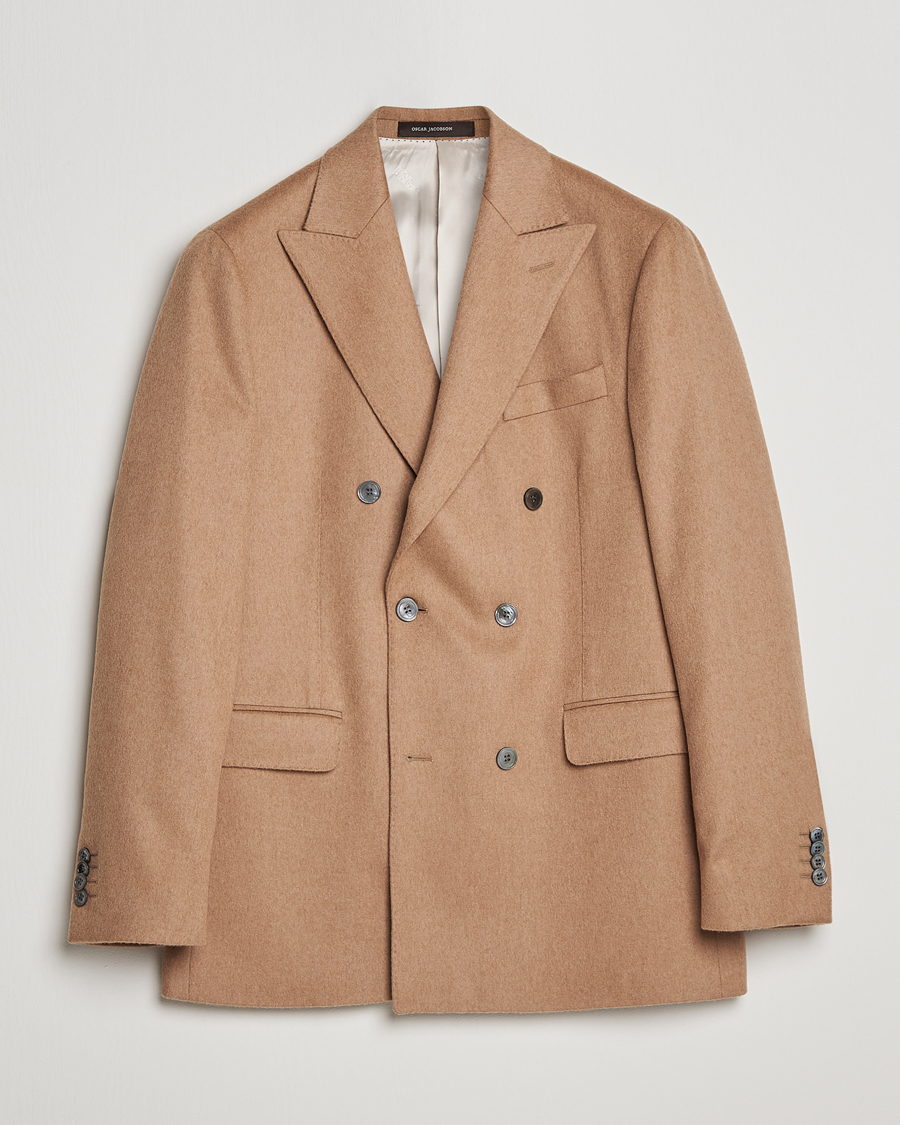 Herren | Sakkos | Oscar Jacobson | Farries Baby Camelhair DB Blazer Light Camel