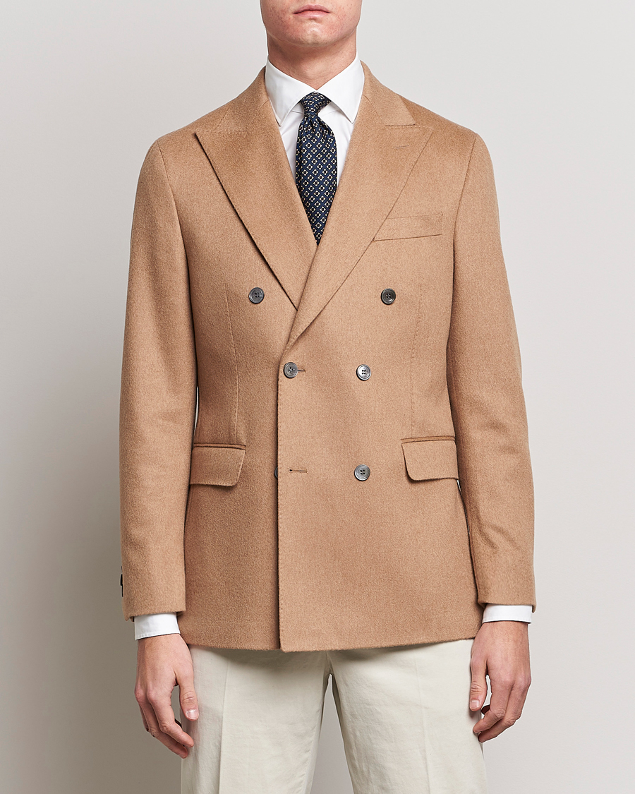 Herren | Sakkos | Oscar Jacobson | Farries Baby Camelhair DB Blazer Light Camel