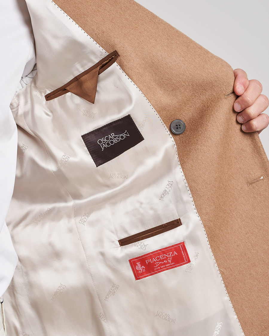 Herren | Sakkos | Oscar Jacobson | Farries Baby Camelhair DB Blazer Light Camel