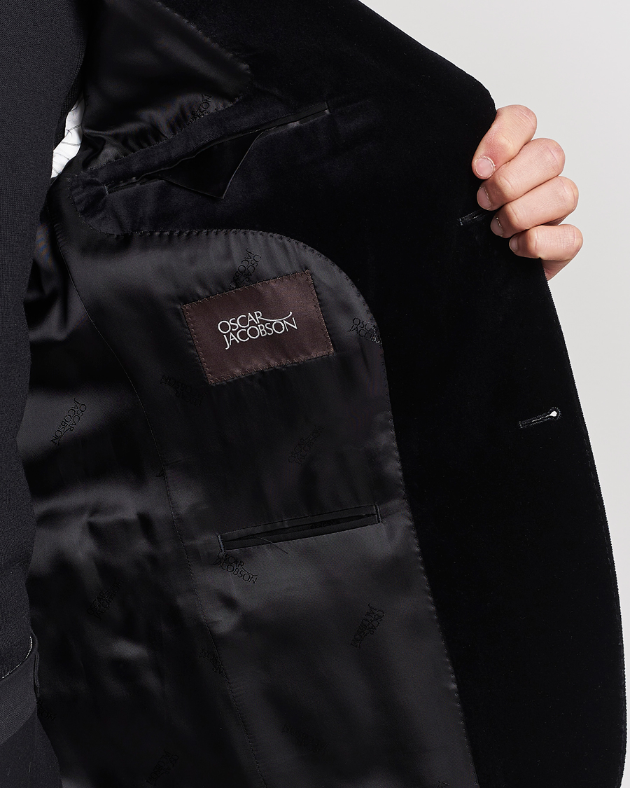 Herren | Sakkos | Oscar Jacobson | Fogerty Velvet Blazer Black